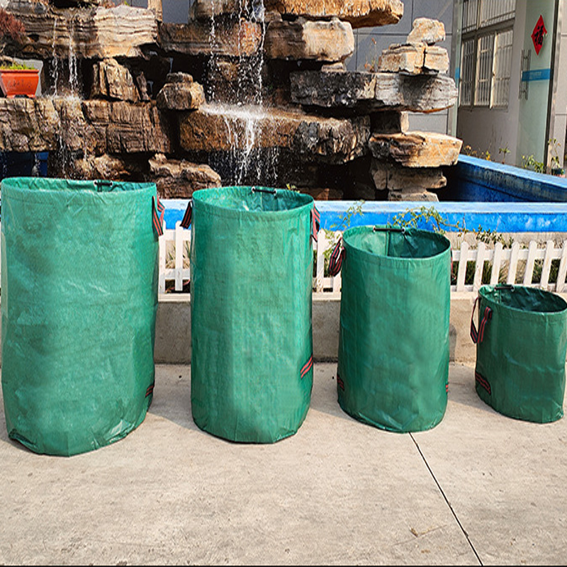 Herbruikbare tuinafvalzakken Bladopbergzakken Tuinprullenbak Container Verzamel terrasbladeren Zware tuinafvalzak met deksel