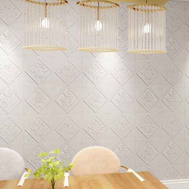 Peel and Stick 3D Wall Panels Adhesive Foam Wall Paper Decals for TV Background Office Kitchen Bedroom