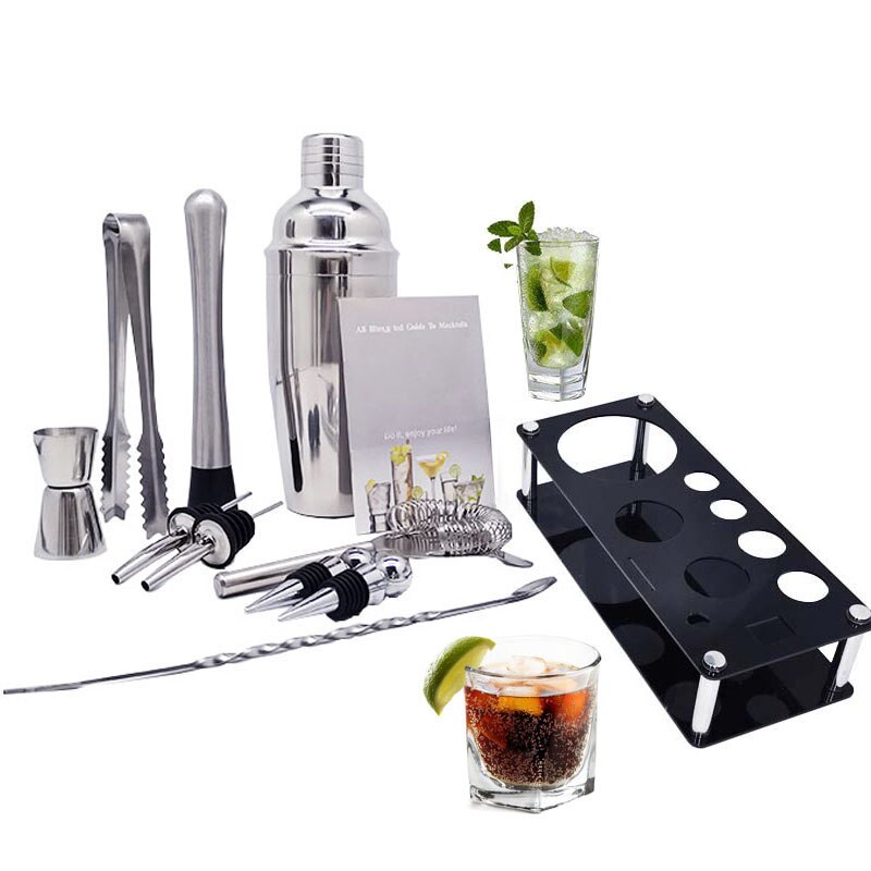 Wine regulator Cocktail Shaker Cup Premium Barware Set Drink Mixer 550/750ml Bar Tool With Wine Rack