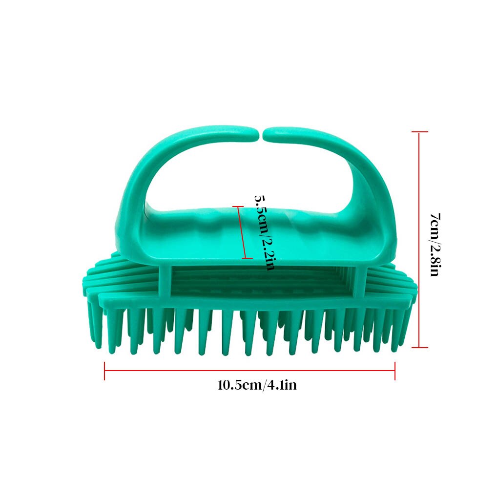 Silicone Hair Comb Head Body Shampoo Scalp Massage Brush Comb Hair Washing Comb Shower Brush Bath Spa Slimming Massage Brush: Gray
