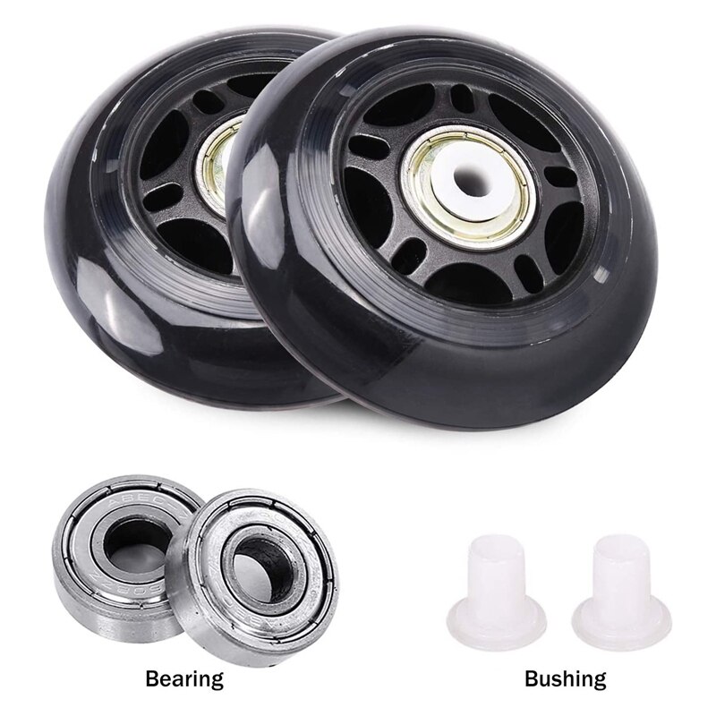 8- pakke inline-skatehjul nybegynderrulleblade udskiftningshjul med lejer rulleskovlehjul 70mm