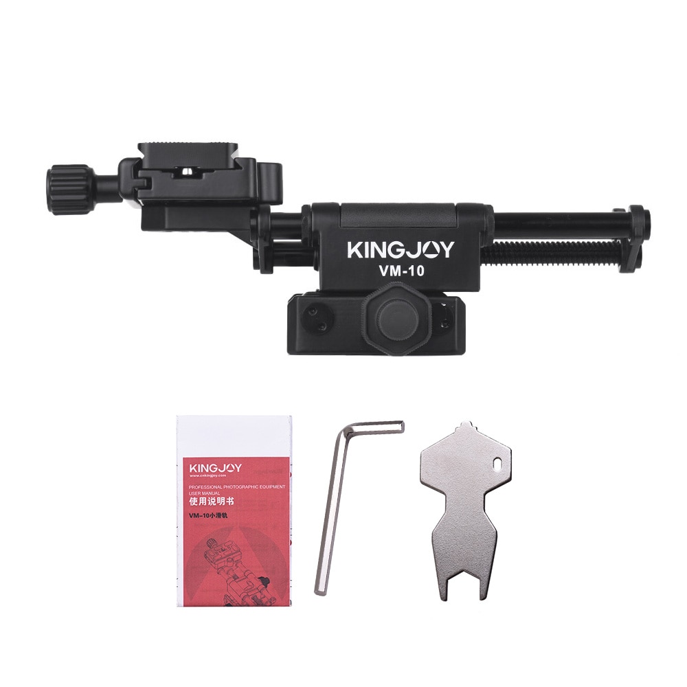KINGJOY-Cabeza de bola de enfoque Macro Universal, aleación de aluminio, VM-10, soporte de cámara de disparo de primer plano, cabeza de trípode