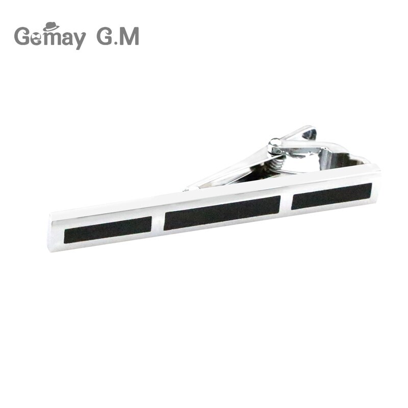 Silvery Tie Clip For Men Classic Meter Tie Clips Alloy Tie Bar Enamel Tie Collar Pin Crystal Business Corbata