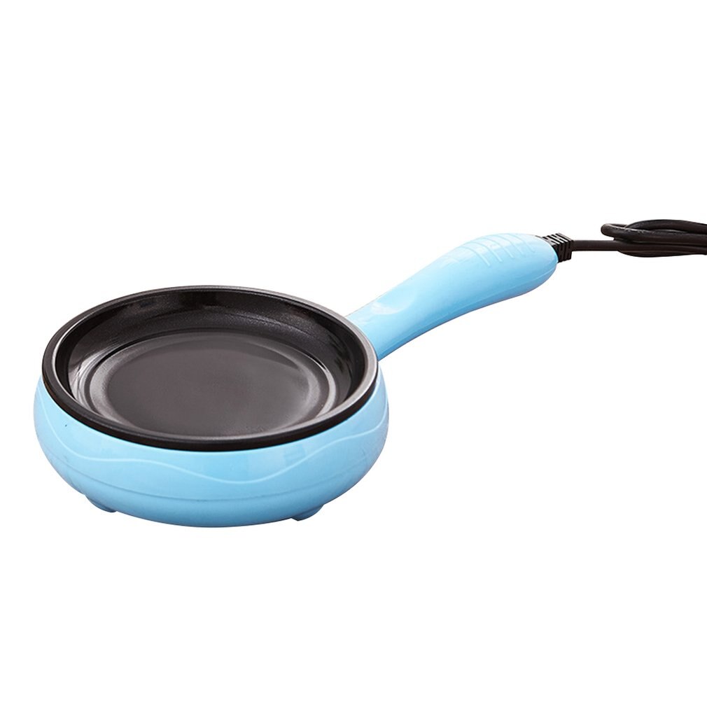 Hushålls non-stick crepe maker panna elektrisk pannkaka tårta maskin kök bakverktyg dubbla lager mini elektrisk stekpanna: Blå