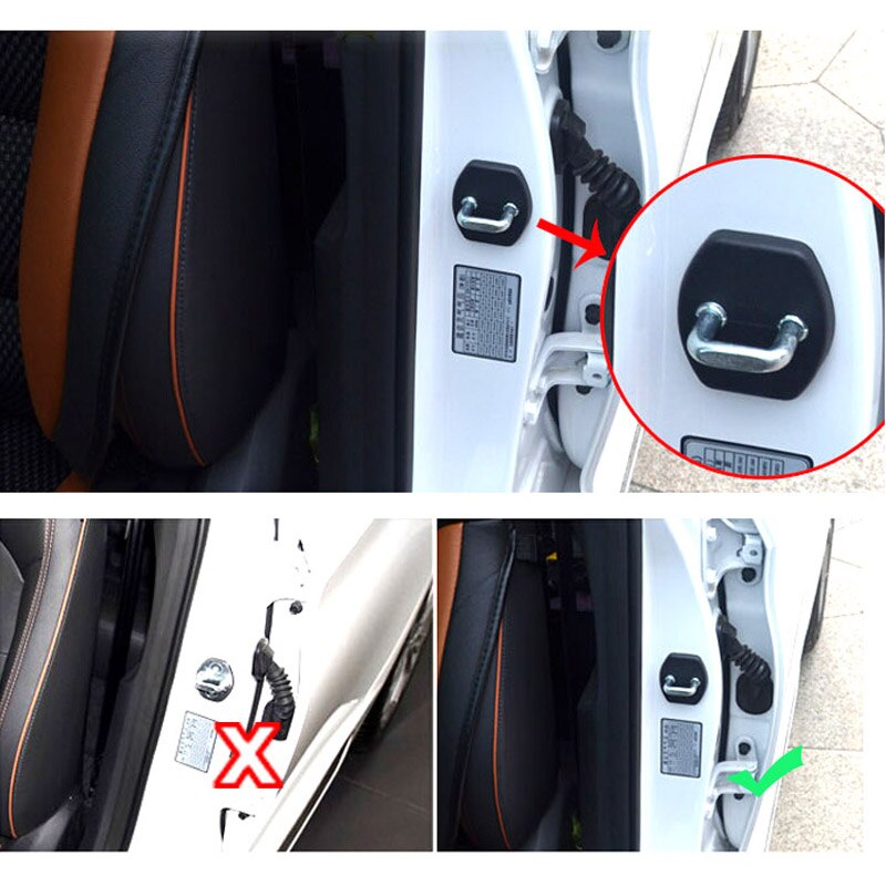 Para Hyundai Tucson - cubierta de cerradura de puerta hebilla al Protector de brazo corrector tapa protectora etiqueta Anti óxido Accesorios