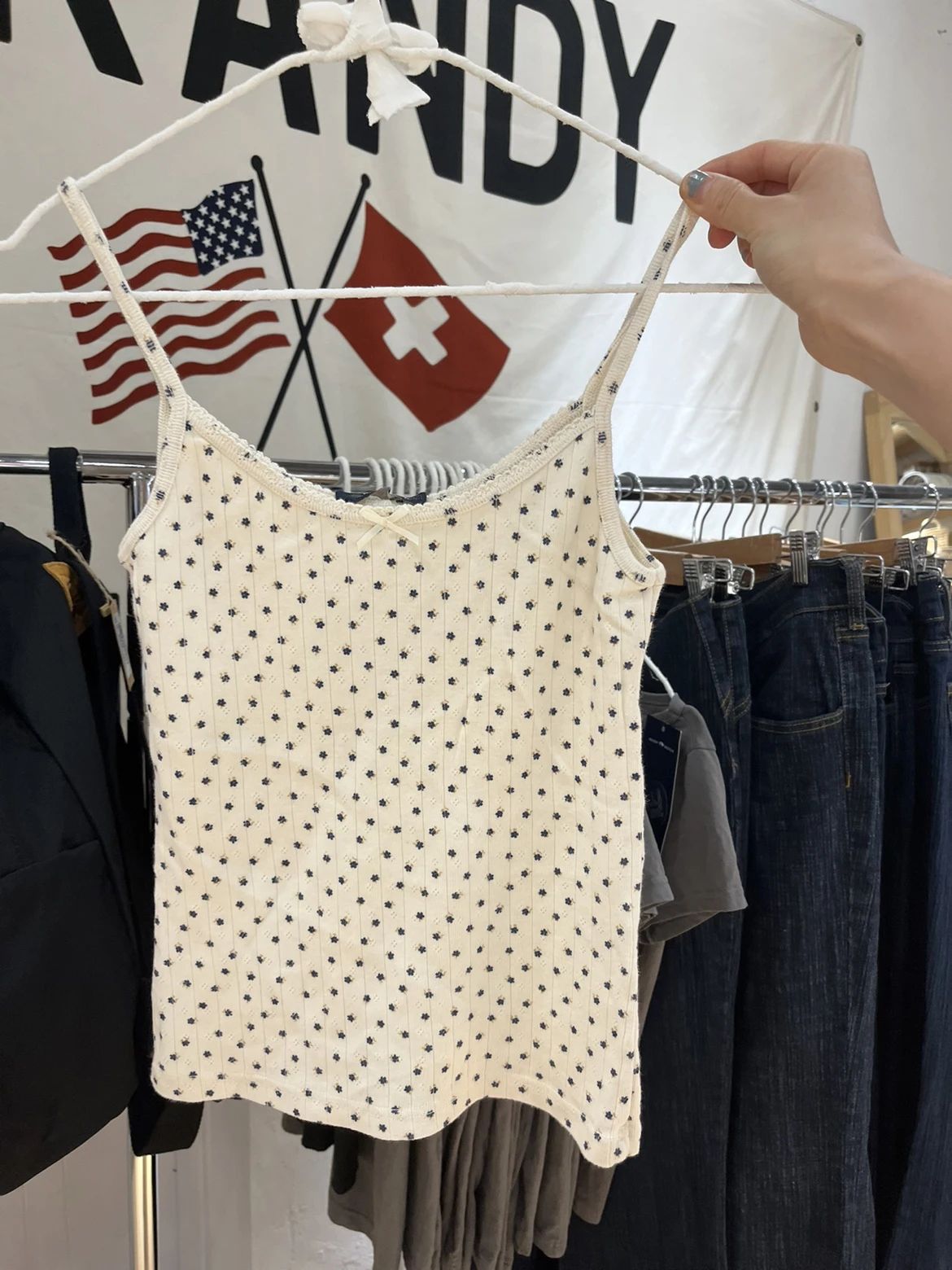 Jahrgang braune Blumen schleife Ernte oben Frauen Sommer Baumwolle ärmellose Aushöhlung Westen Kleidung amerikanische süße schlanke Tanktops y2k: dunkel Violett