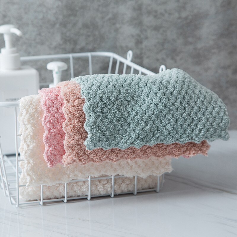 1 pçs super absorvente pano de limpeza de microfibra toalha de cozinha prato de lavagem de pano de mesa de alta eficiência toalha de limpeza doméstica