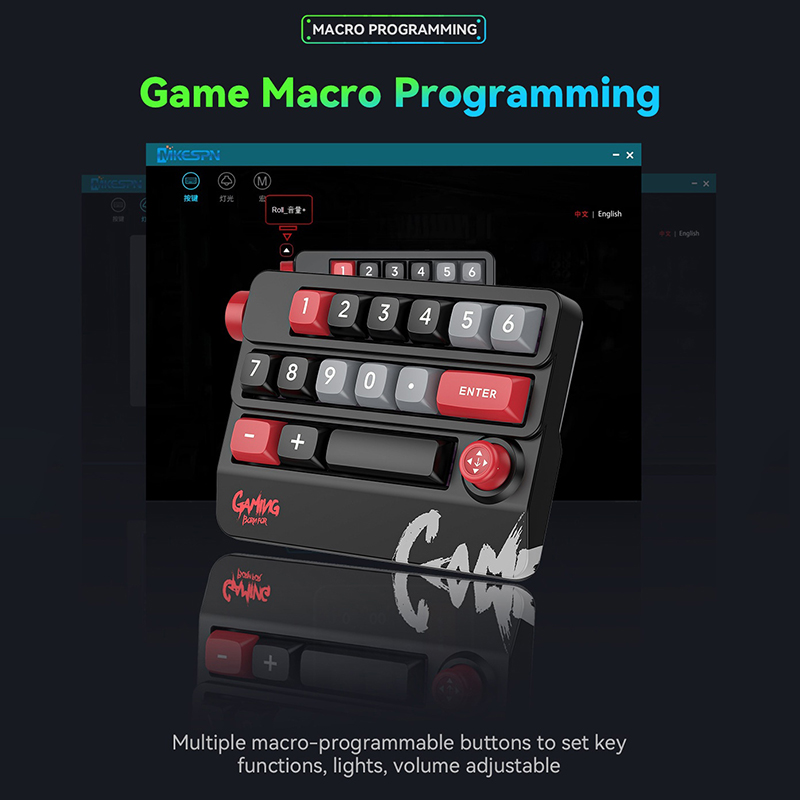 Mechanical Keypad 19 Key Macro Programmable Fully Swappable Mechanical Switch 12 Color RGB Light Gaming Mini Keyboard