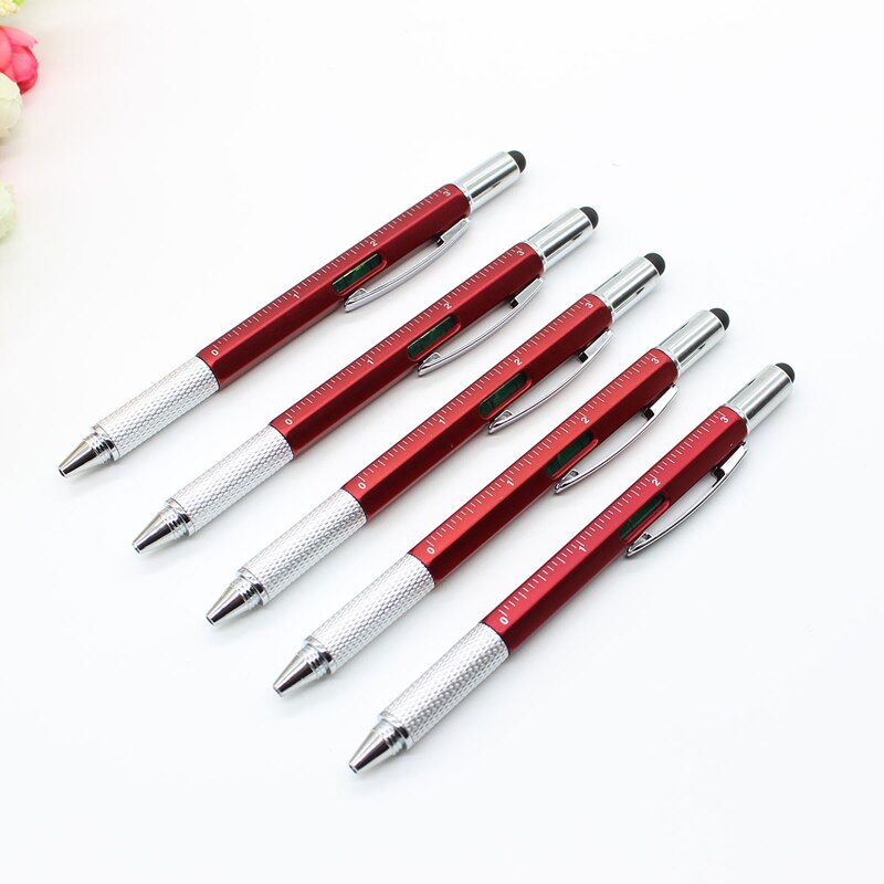 1,0mm multifuncional Spirit Level con destornillador bolígrafo de negocios o bolígrafo conmemorativo de la escuela: red