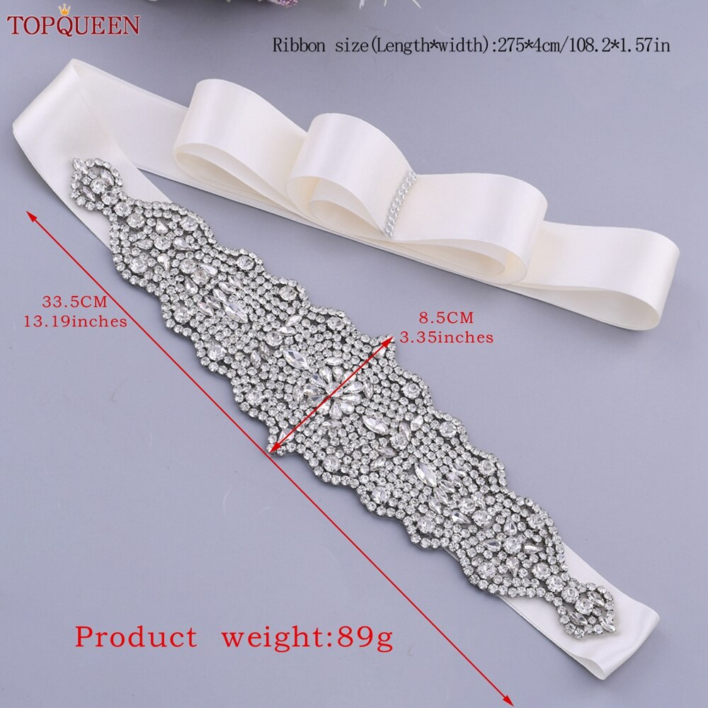 TOPQUEEN S233 Luxus Strass Gürtel Braut Kleid Schärpe Hochzeit Zubehör Frauen Marokkanischen Kaftan Band Bund Applikationen