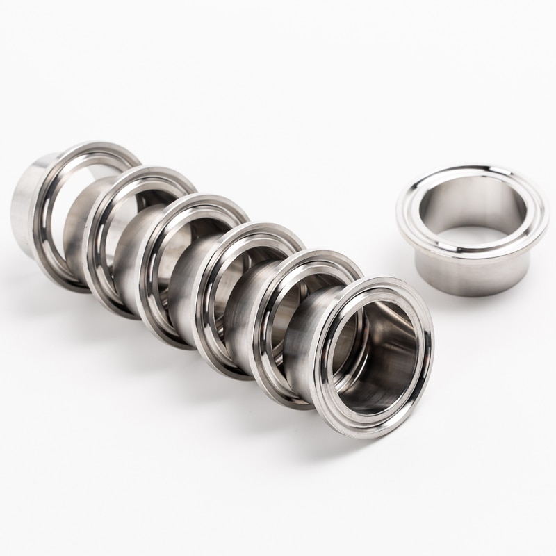 Sus 304 19mm.32mm.38mm.45mm.51mm rustfritt stål sanitærrør sveising ferrule tri klemme type rustfritt stål flens til hjemmebrygging