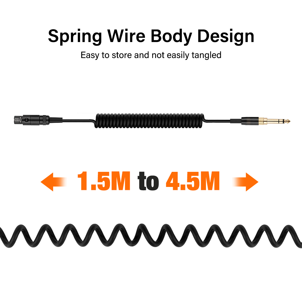 Jack 6.35mm 3.5mm 1/8 to 3-Pin Mini XLR Cable TRS 1/8 Inch Aux Stereo Male to Mini XLR Female Audio Adapter Cable for AKG K550