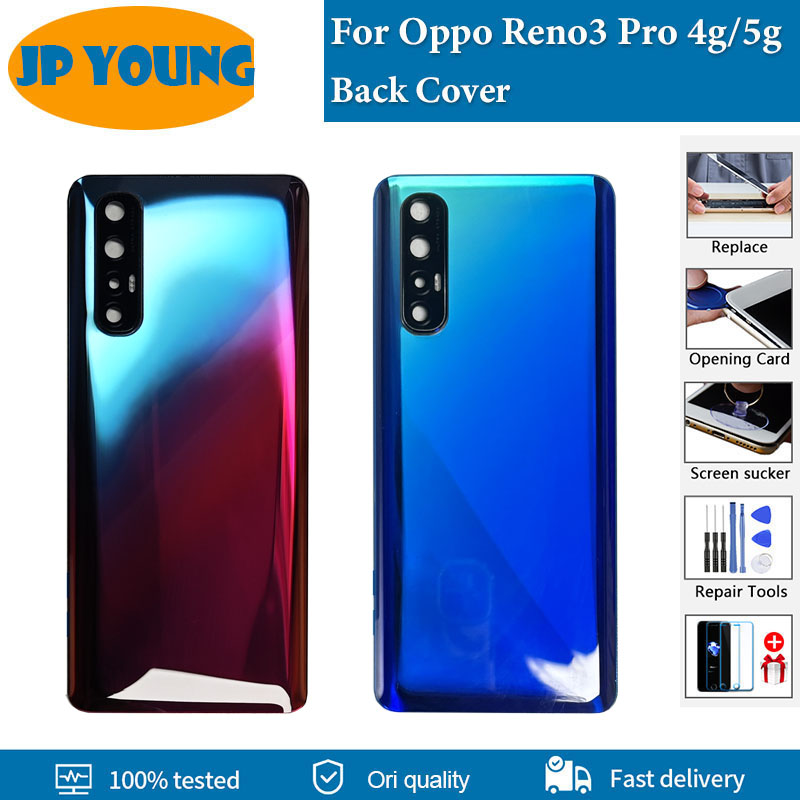 Original Für Oppo Reno3 Pro 5G Zurück Batterie Abdeckung Hinten Tür Gehäuse fall Für OPPO Reno 3Pro PCRM00 PCRT00 CPH2009 Batterie Abdeckung
