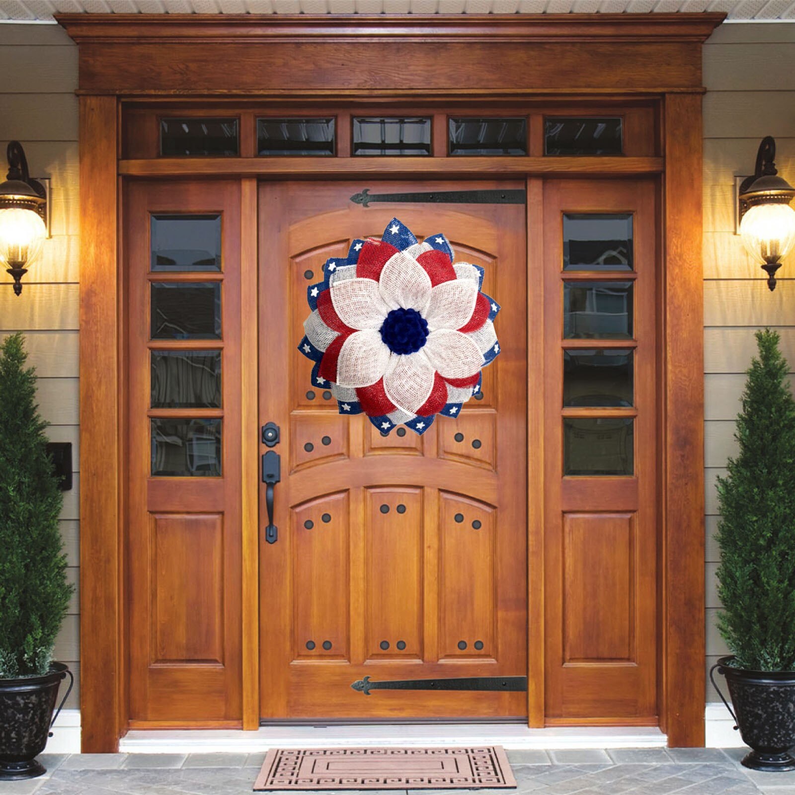 Patriotic Wreaths For Front Door Fourth Of Julys Wreath And Veterans Day Decor Great-patriotic Wreath Door Election Vote Garland