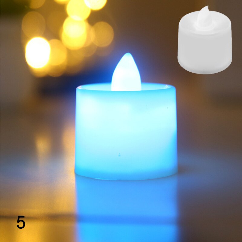 24pc Flameless Led Tealight Candles Battery Operated Warm White Flameless Pillar LED Simulation Candle Birthday Wedding Decor: 5
