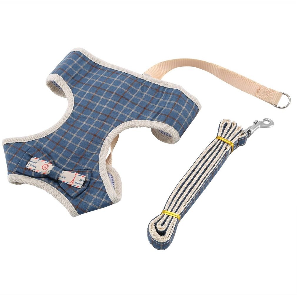 Pet Leash Bowknot Pet Chest Strap Vest Style Cat And Dog Leash Rope No Traction Dog Harness Breathable Mesh: Scarlet / S