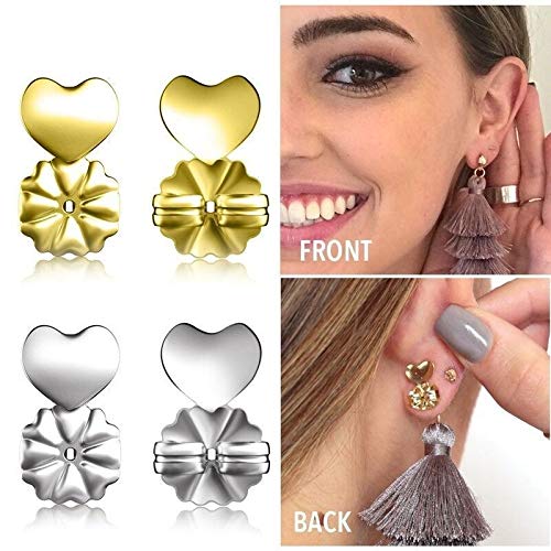 17 Styles Hypoallergenic Earring Lifter Fits All Earlobe Stud Back Nut Lift Support Post Earrings For Women