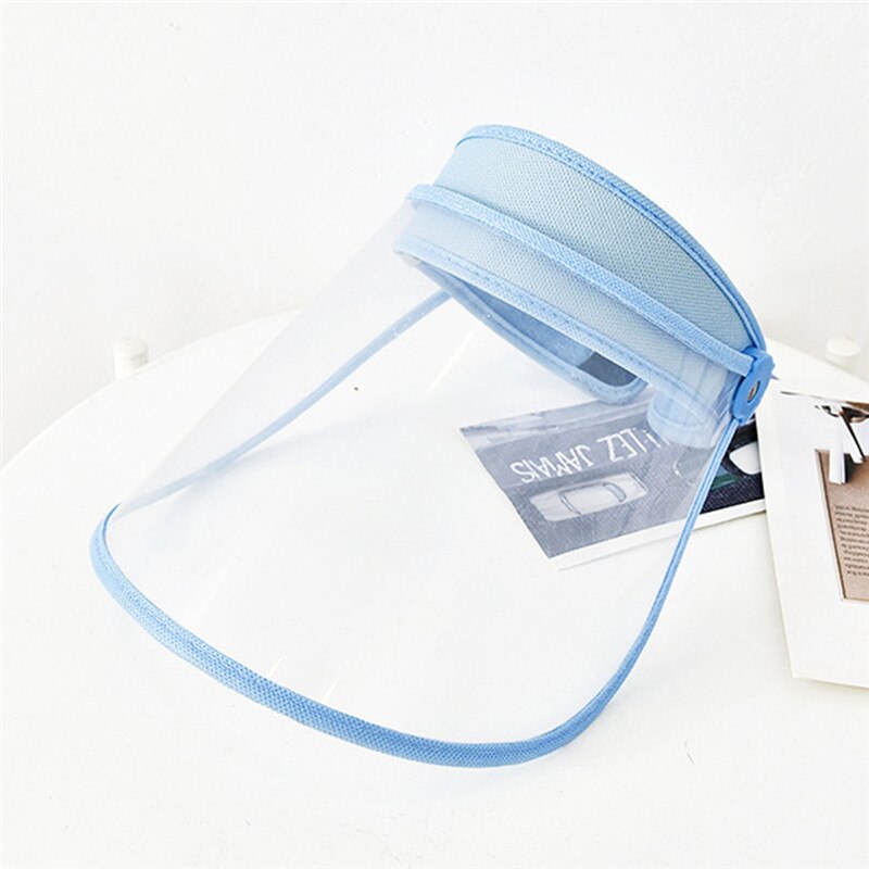 Transparent Adjustable Visor Cap Women Men Helmet Plastic Anti-Spitting Droplet Dustproof Protective Safety Faceshield Cover Hat