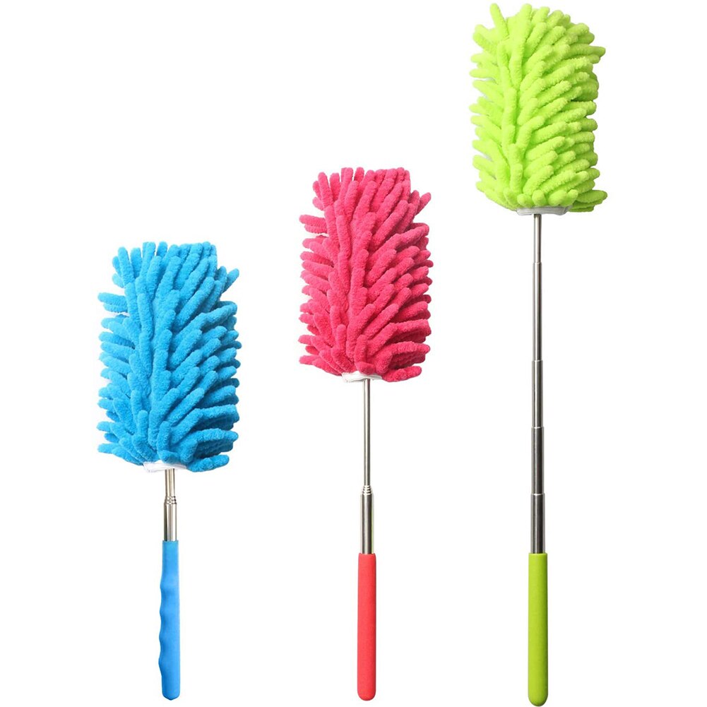 Soft Microfiber Duster Brush Dust Cleaner Static Anti Dust Brush Home Air-conditioner Furniture Cleaning Extendable Applicator