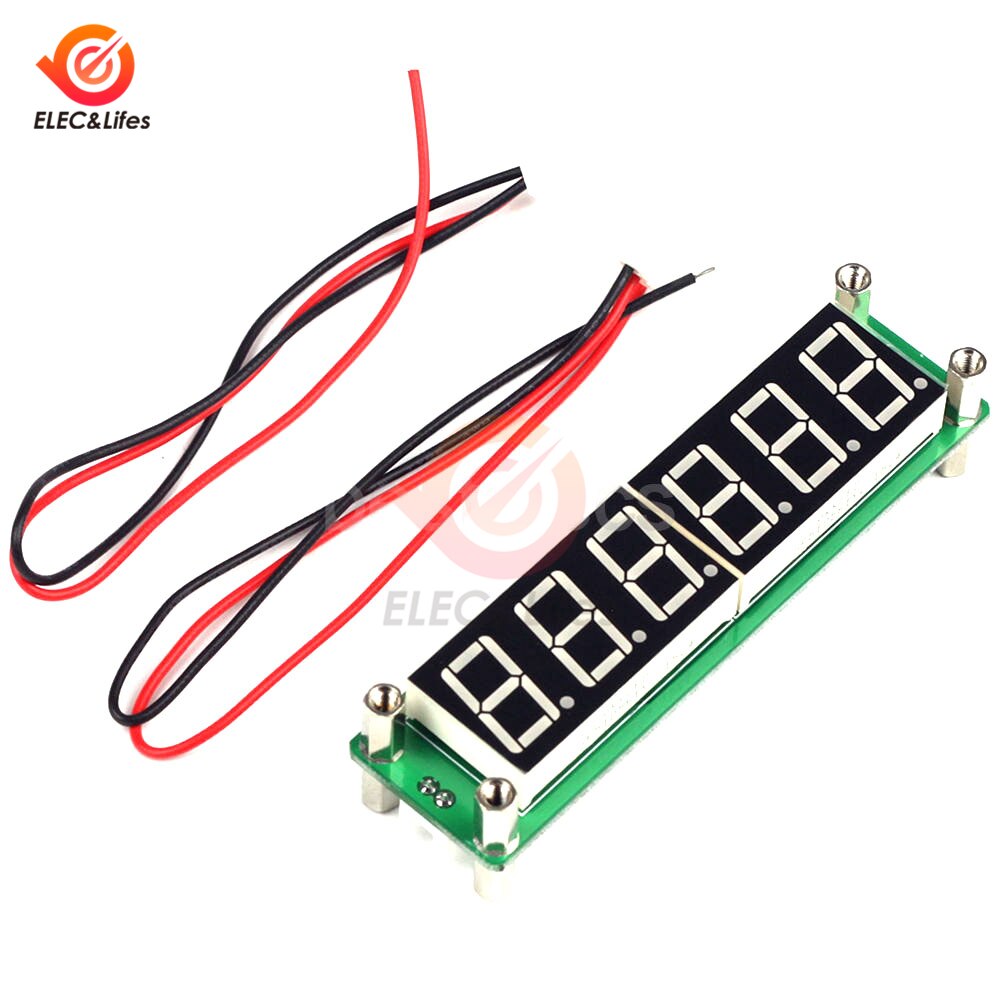 Pantalla LED roja/azul/verde, 6 dígitos, 0,1 MHz ~ 65MHz, medidor de frecuencia RF Digital, Contador, cimómetro, PLJ-6LED-A, CC 8V ~ 15V