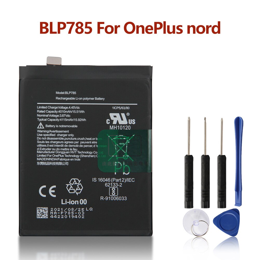 Original Replacement Battery For OnePlus 8 8Pro 8T 9 9Pro OnePlus Nord N10 Nord N100 BLP761 BLP759 BLP785 BLP813 Phone Battery: For OnePlus Nord 5G
