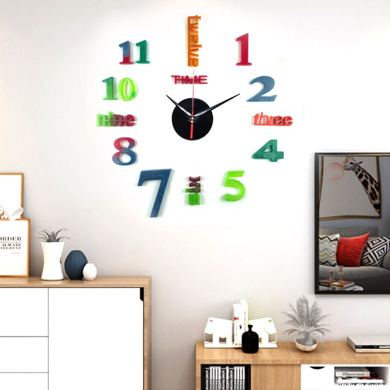 Digital Clock Silicone Mold DIY Irregular Digital Number Letter Wall Decoration Clock Watch Ornament Silicone Mould For Resin