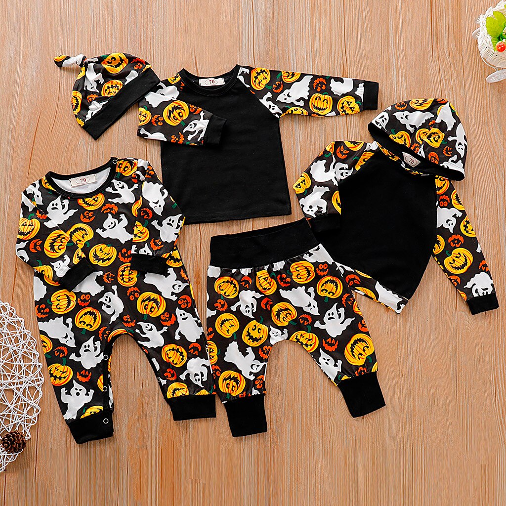 Pasgeboren Baby Baby Boy Meisje Halloween Pompoen Kostuum Romper Jumpsuit Outfits halloween baby outfits baby girl pasgeboren kleding