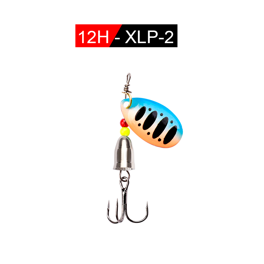 VIS KONING 1PCS 6.0CM 6.5CM Spinner Lepel Vissen Lokken Spinner Aas Lepel Vissen Bass Lokken met Dreg Visgerei