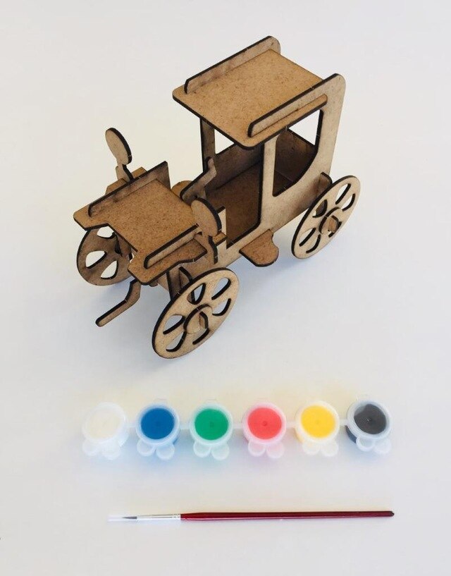 Vreugde En Speelgoed Houten Antieke Auto Schilderen Set 428874144