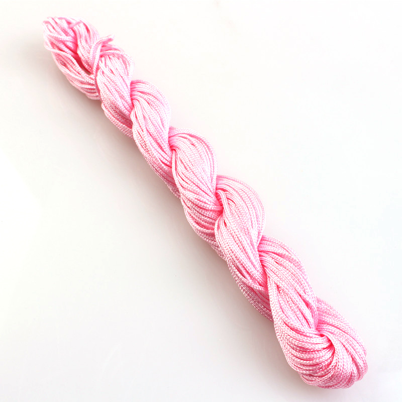 Cordón anudado chino de nailon, 23 colores, 1mm, hilo de macramé Shamballa, cordón para cuentas para fabricación de pulseras: Azul marino