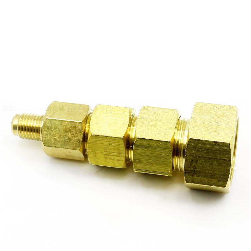 brass fitting adapter SAE1/4 Brass Pipe Hex Nipple Fitting Quick Coupler Adapter Male to Male Thread concentric reducer