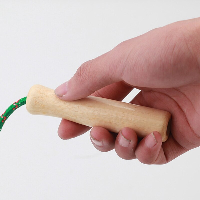 Corda para exercício crossfit, equipamento esportivo fitness com cabo de madeira para treino