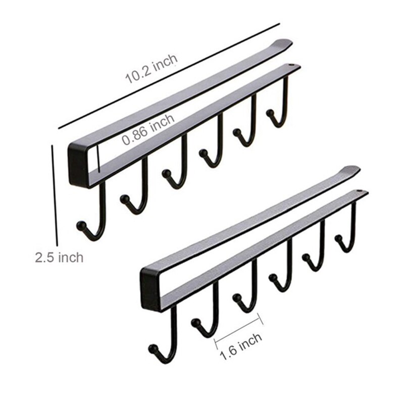 Multifunctional Studless Cup Holder, Cup Holder, Coffee Cup Holder, Tie Hook, Kitchen Key Hook, Wardrobe
