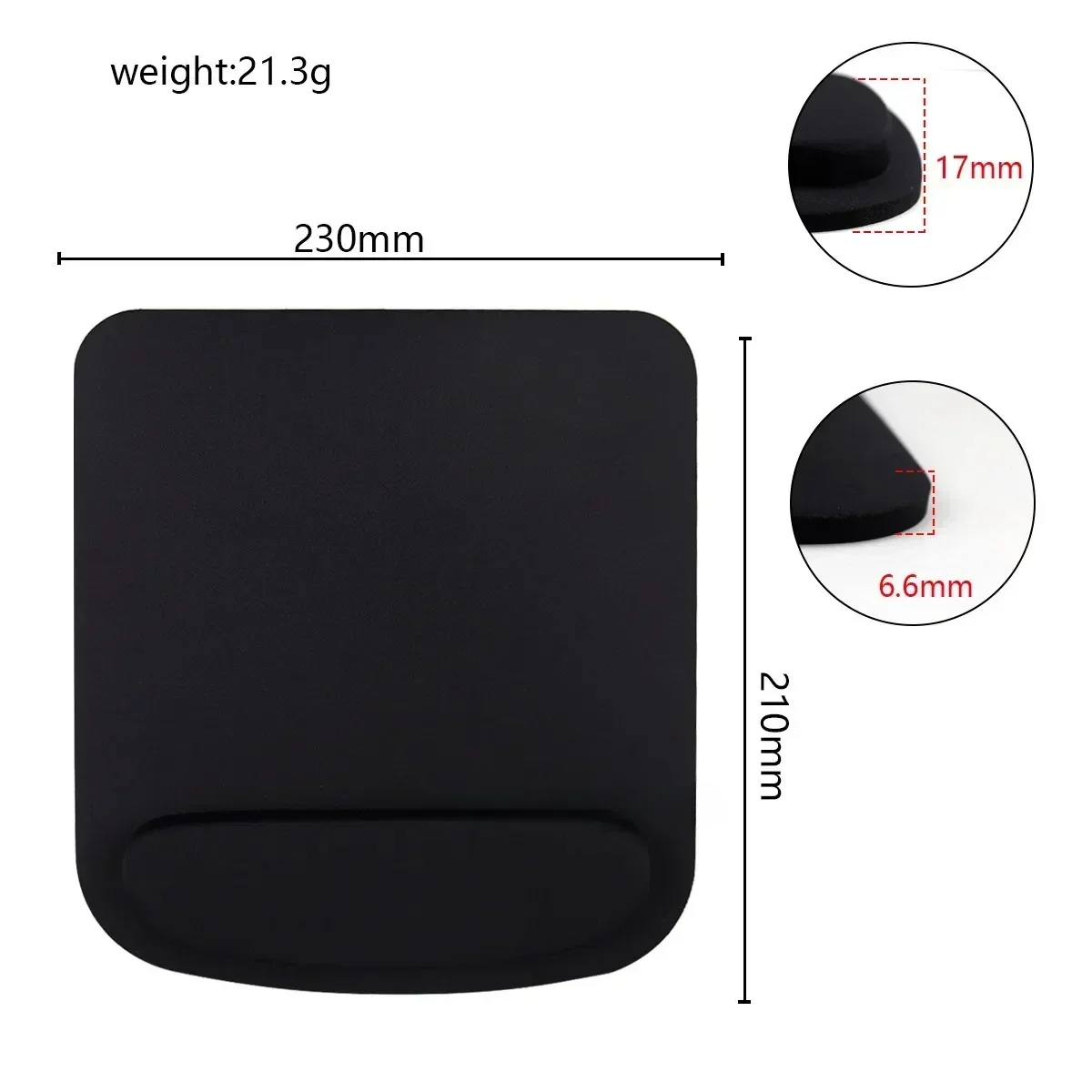 Computer Game Mouse Pad Environmental Eva Ergonomic Mousepad Wrist Pad Solid Color Comfortable Mouse Mats For Office Accessories: WHITE