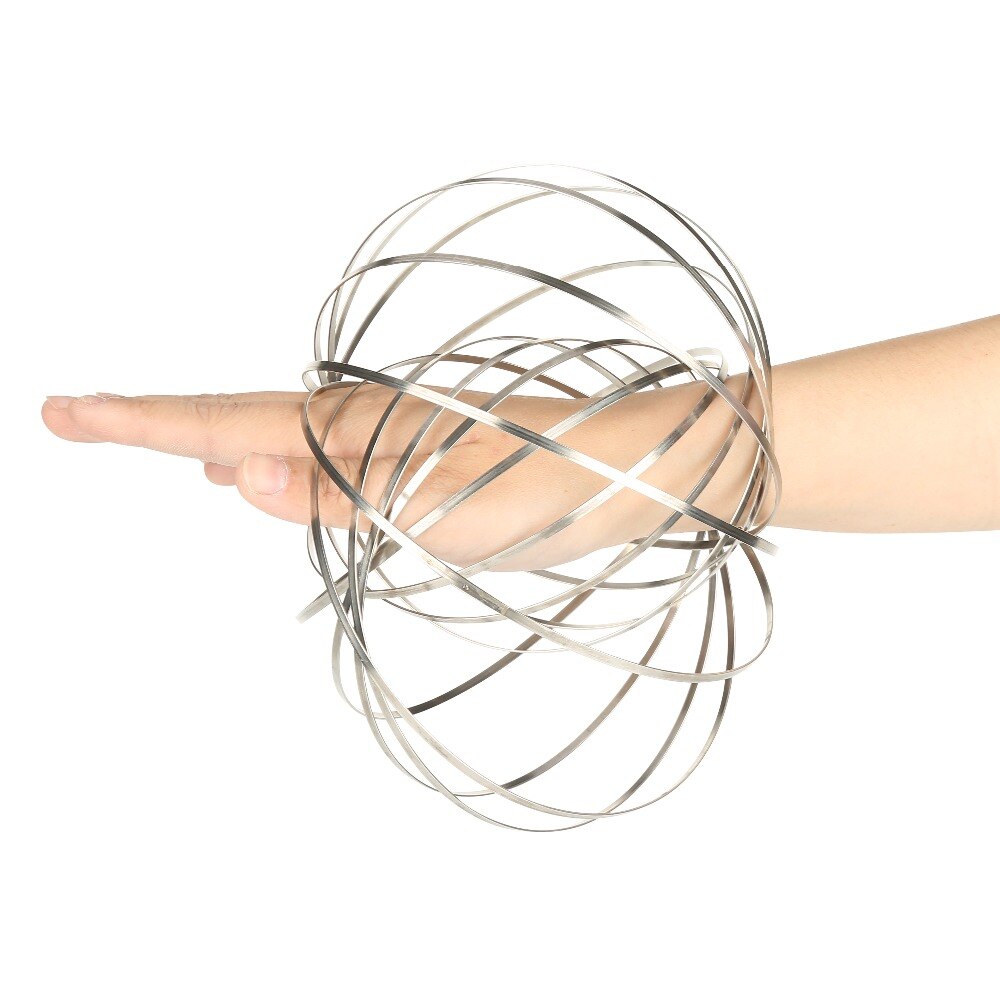 13cm Magic Bracelet Stainless Steel Ring Interactive Game Stress Relieve Exercise Toys Magic Ring Game Have vedio