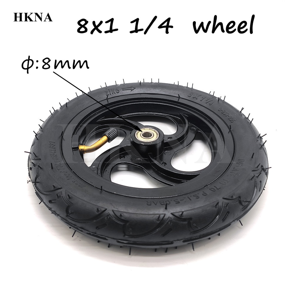 8 x 1 1/4 pneumatiske hjul indvendige og udvendige dæk til små elektriske scooter barnevognhjul udskiftningsdele