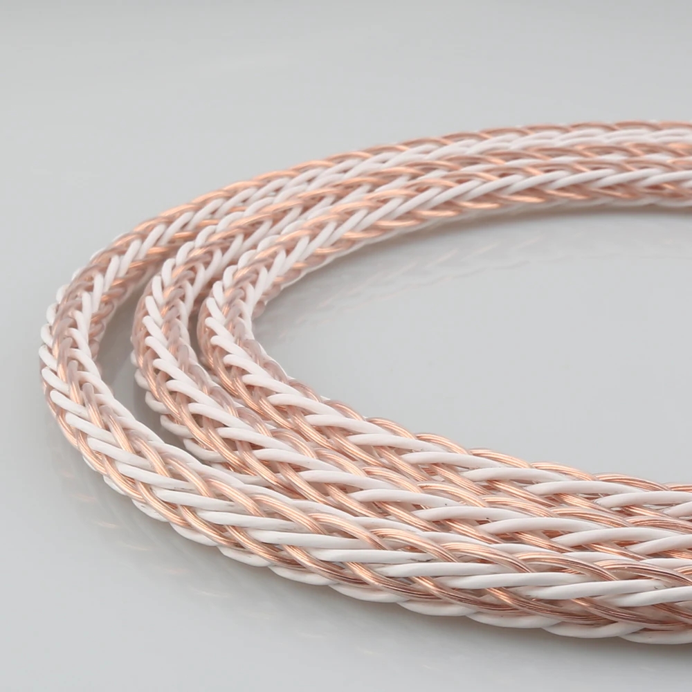 Per Meter HIFI 8TC 7N OCC Pure Copper Speaker Cable Hi-End Audio Speaker Wire Loudspeaker Cable