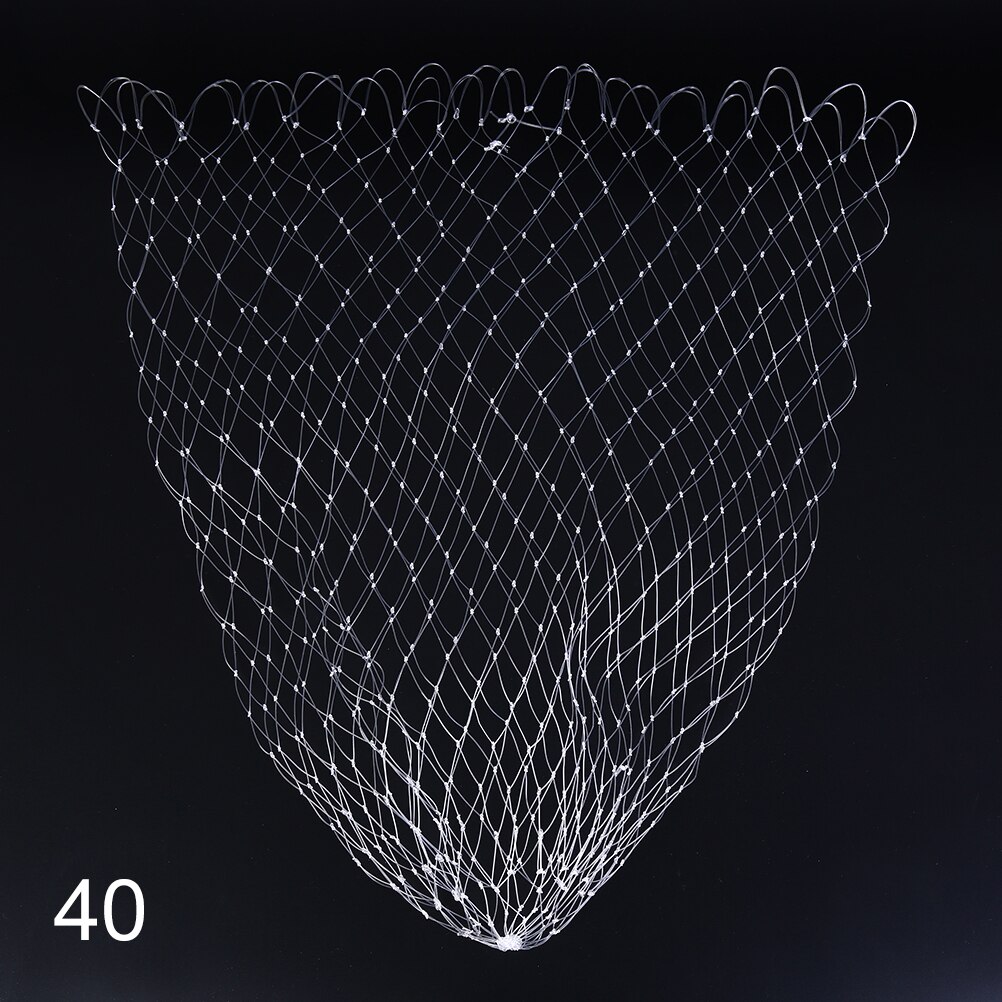 3 Sizes Nylon fish line Fishing Net Rhombus Mesh Hole Net Collapsible Fishing Tools: 40