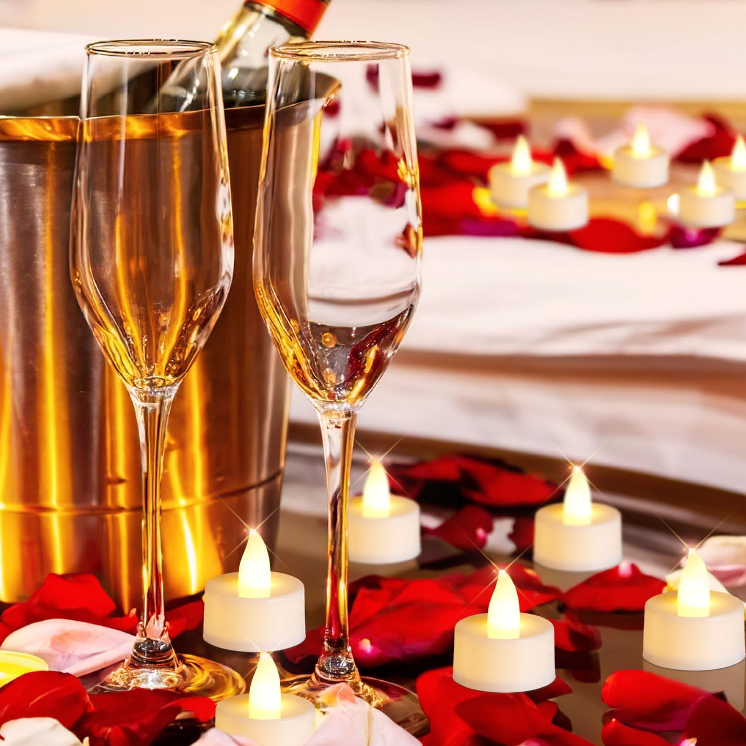 6-96 Uds vela LED sin llama deseos creativos luz de té Led vela blanca cálida sin llama decoración navideña de Halloween luz de vela