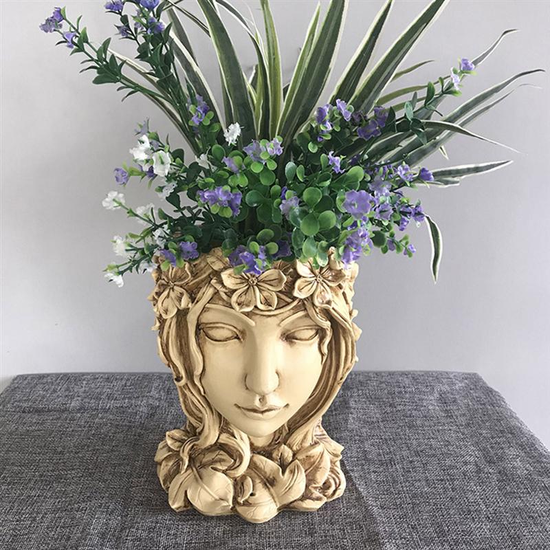 Meisje Succulente Planter Meisje Bloempot Succulente Bloempot Tuin Planter Hars Godin Bloem Vaas Home Decoratie Bloempot