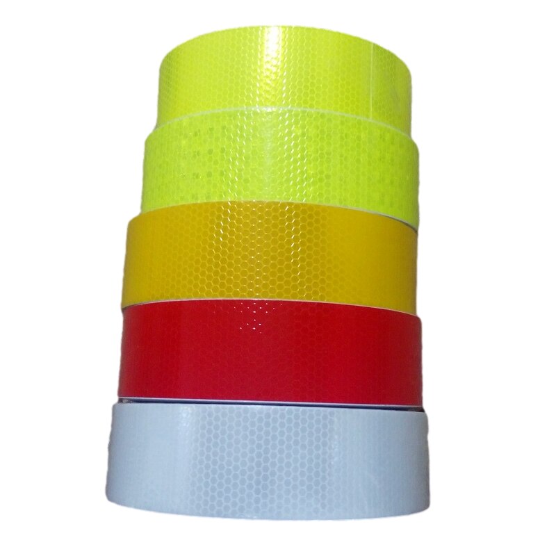 5cm*1M Self-adhesive High Visibility Night Fluorescent Reflective Warning Tape Road Construction Site Van Car Traffic Sign