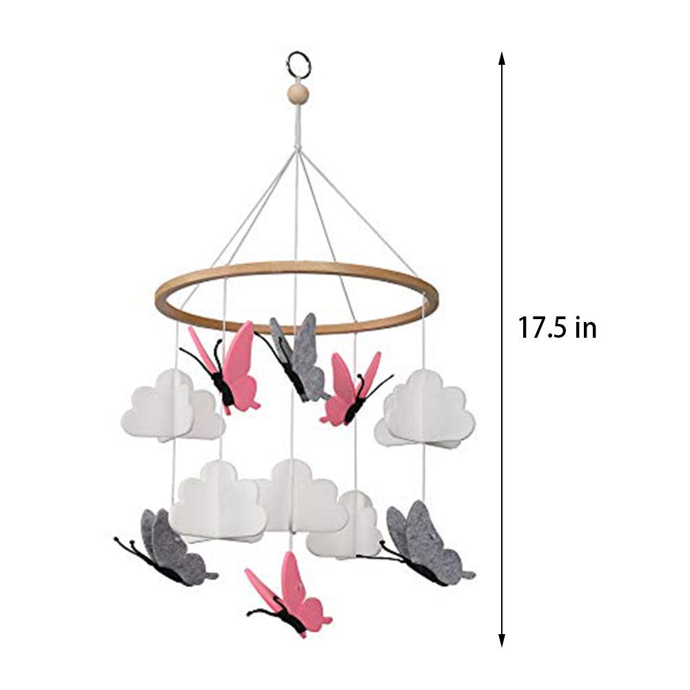 Mooie Eenvoudige Babybedje Kamer Decoratie Mobiele Vlinders In De Witte Wolken Baby Plafond Opknoping Nursery Decor