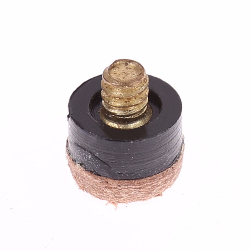 10pcs Cue Tips 10mm Leather Tip Metal Thread Screw Billiard Cue Tips For Pool Snooker Billiards Replacement Parts Cue Ball Cont