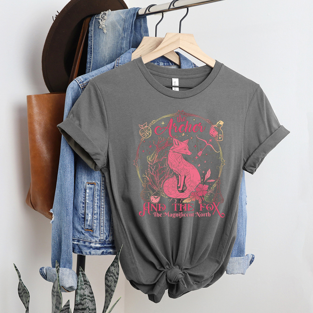 De Archer en de Fox Comfort TShirt Leuke Fantasy Boeken Jumper Shirts Cadeau voor lezers Hookish Bookworm Tee Y2K Top Streetwear: XXXL / Donkergrijs