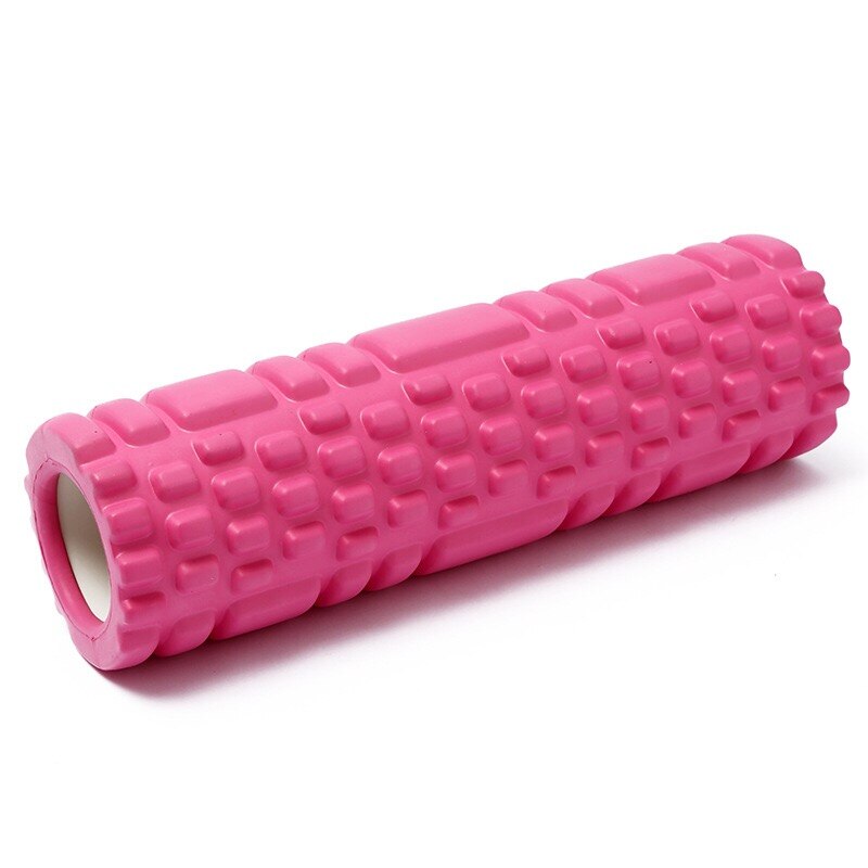 Varillas de maza de columna de yoga de , palos de espuma que mantienen los palos de masaje, palos de eje, fascia deportiva, músculos para relajar los rollos de espuma: Rosa