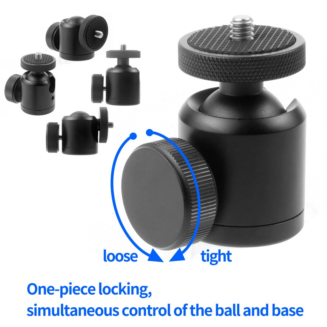 Bgning-mini tripé com cabeça de 360 ° para câmera, suporte para vídeo panorâmico dslr, acessório de câmera com suporte para 3kg