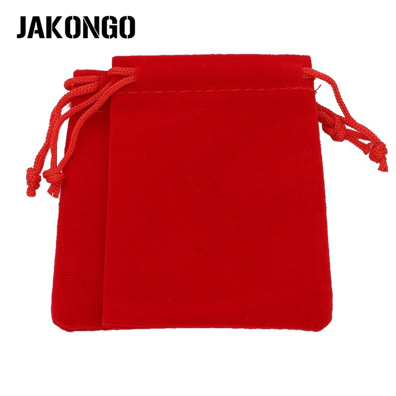 JAKONGO 10 teile/los 7X9cm 9X12cm Samt Schmuck Verpackung Display Taschen & Schmuck Beutel Kordelzug Verpackung Taschen 6 Farben: Red / 9x12cm