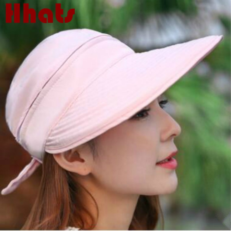 Viseras de verano de primavera a la , gorras plegables de ala ancha para el sol, sombreros de playa removibles para mujeres, sombrero femenino Femae Panamá