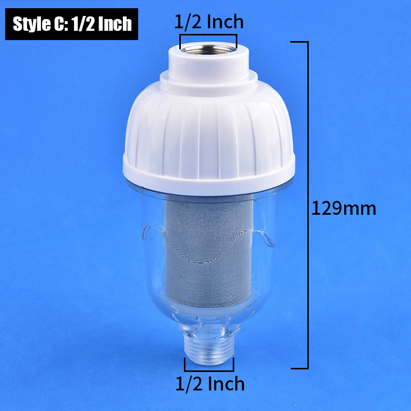 316, Edelstahl, Luftreiniger, Wasserhahn, Filter, Dusche, Sprühkopf, Waschmaschine, Wasserhahn, Skala, Sieb für Küche, Badezimmer, Zubehör: Silber