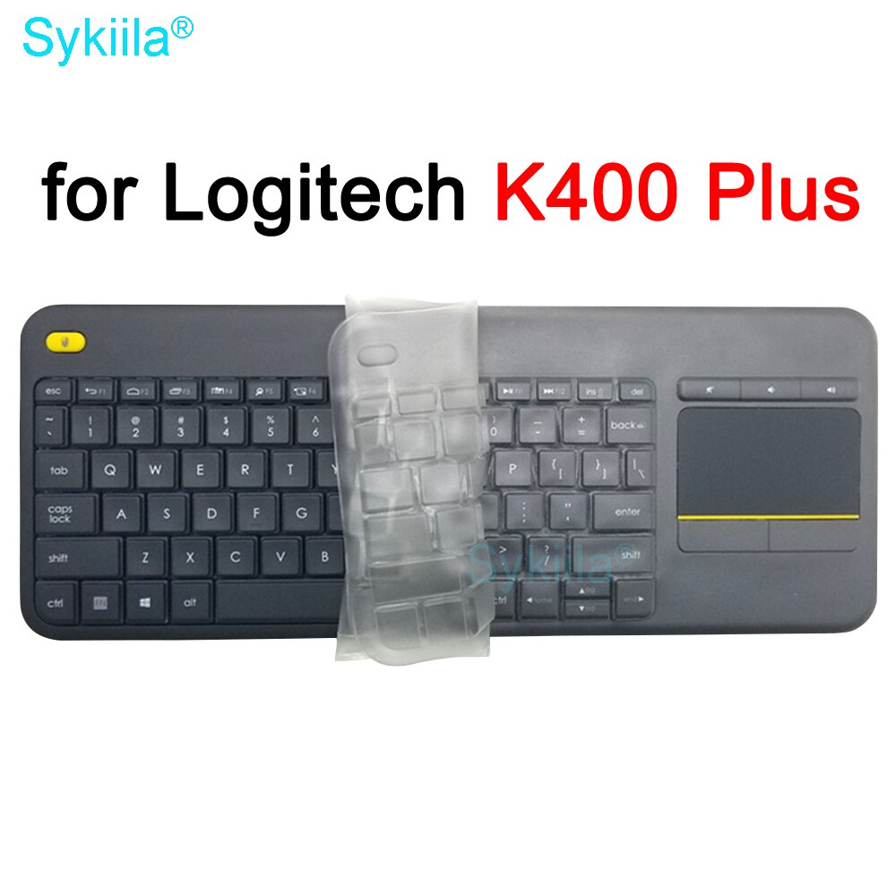 Keyboard Cover for K400 Plus for Logitech Logi K400+ with TouchPad Protective Protector Skin Case Clear Silicon TPU